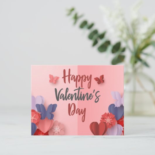 Carte Postale Joyeuse Saint-Valentin (Debout devant)