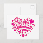 Carte Postale Joyeuse Saint-Valentin (Devant / Derrière)
