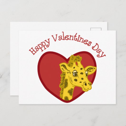 Carte Postale Joyeuse Saint-Valentin (Devant / Derrière)