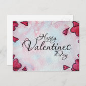 Carte Postale Joyeuse Saint Valentin (Devant / Derrière)