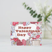 Carte Postale Joyeuse Saint-Valentin (Debout devant)