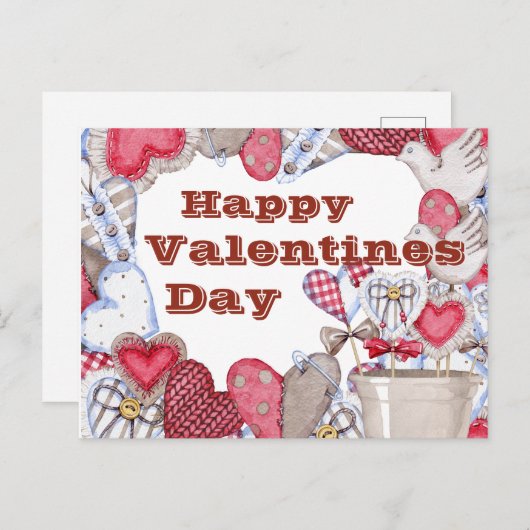 Carte Postale Joyeuse Saint-Valentin (Devant / Derrière)