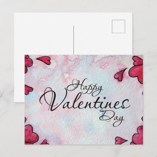 Carte Postale Joyeuse Saint-Valentin (Devant / Derrière)