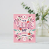 Carte Postale Joyeuse Saint Valentin à Vous (Debout devant)