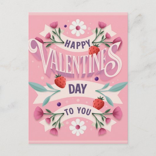 Carte Postale Joyeuse Saint Valentin à Vous (Devant)