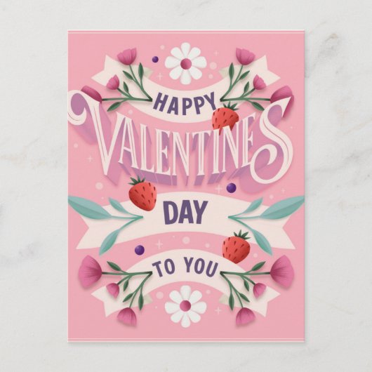 Carte Postale Joyeuse Saint-Valentin à Vous (Devant)
