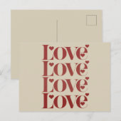 Carte Postale Joyeuse Saint-Valentin Amour Couple (Devant / Derrière)
