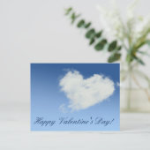 Carte Postale Joyeuse Saint-Valentin Ciel Nuageux Coeur (Debout devant)