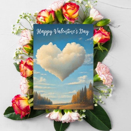 Carte Postale Joyeuse Saint-Valentin Cœur Nuage