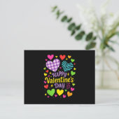 Carte Postale Joyeuse Saint-Valentin - Cœurs Amour (Debout devant)
