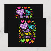 Carte Postale Joyeuse Saint-Valentin - Cœurs Amour (Devant / Derrière)
