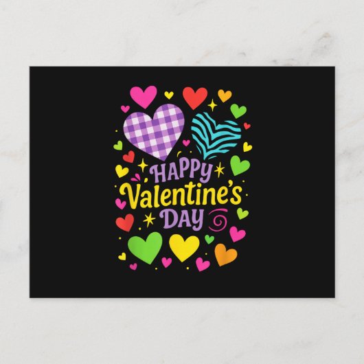Carte Postale Joyeuse Saint-Valentin - Cœurs Amour (Devant)