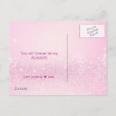 Carte Postale Joyeuse Saint-Valentin Joli Cœur Hyacinthe Rose (Dos)