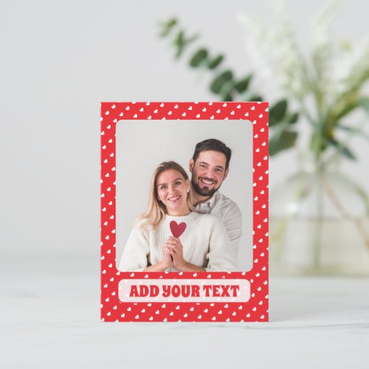 Carte Postale Joyeuse Saint-Valentin Moderne Motif d'Amour (Debout devant)