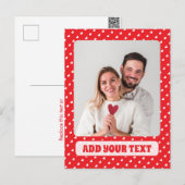 Carte Postale Joyeuse Saint-Valentin Moderne Motif d'Amour (Devant / Derrière)
