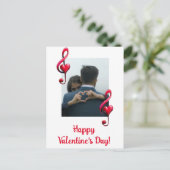 Carte Postale Joyeuse Saint-Valentin Musique d'amour (Debout devant)