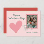 Carte Postale Joyeuse Saint-Valentin Photo Amour Courrier (Devant / Derrière)