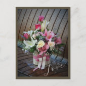 Carte Postale Joyeuse Saint-Valentin Photo de script moderne (Devant)