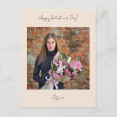 Carte Postale Joyeuse Saint-Valentin Photo de script moderne (Devant)