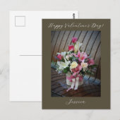 Carte Postale Joyeuse Saint-Valentin Photo de script moderne (Devant / Derrière)