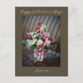 Carte Postale Joyeuse Saint-Valentin Photo de script moderne (Devant)