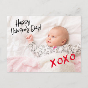 Carte Postale Joyeuse Saint Valentin Photo xoxo personnalisé