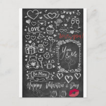Joyeuse Saint-Valentin - Tableau noir d'amour