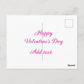 Carte Postale Joyeuse Saint-Valentin texte rose nom message (Dos)