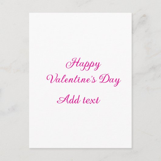 Carte Postale Joyeuse Saint-Valentin texte rose nom message (Devant)
