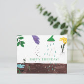 Carte Postale Joyeuse Saison de Jardinage | Bon Anniversaire Jar (Debout devant)