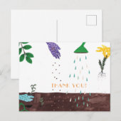 Carte Postale Joyeuse saison de jardinage | Merci jardinier (Devant / Derrière)