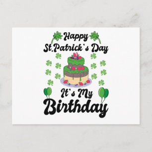 Carte Postale Joyeuse St. Patrick C'est Mon Anniversaire 