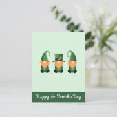 Carte Postale Joyeuse St Patrick Gnomes Vert Orange (Debout devant)