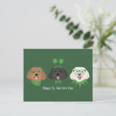 Carte Postale Joyeuse St Patrick Maltipoo Chiens (Debout devant)