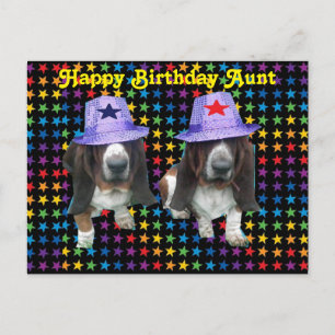 Carte postale Joyeuse Tante Anniversaire Basset