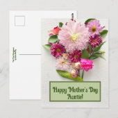 Carte Postale Joyeuse tante de la Fête des Mères ! (Devant / Derrière)