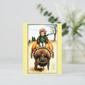 Carte postale Joyeuse Thanksgiving vintage Reprodu (Debout devant)