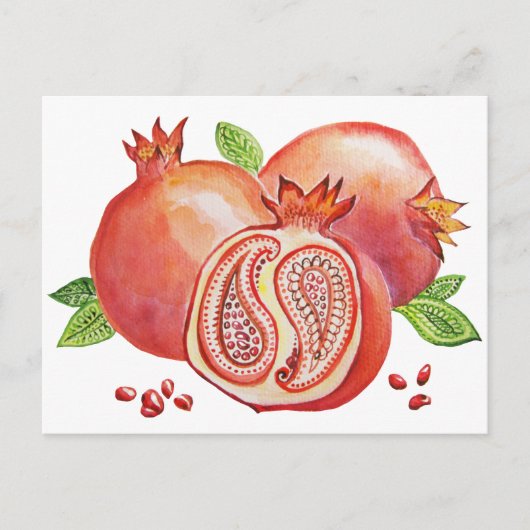 Carte Postale Joyeuse Yalda à la grenade (Devant)