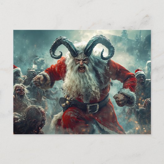 Carte postale Joyeuse Zombie Christmas (Devant)