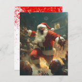 Carte postale Joyeuse Zombie Christmas (Devant / Derrière)