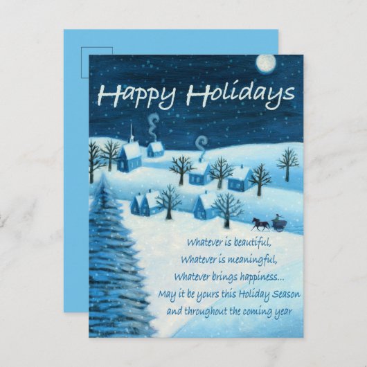 Carte Postale Joyeuses fêtes (Devant / Derrière)