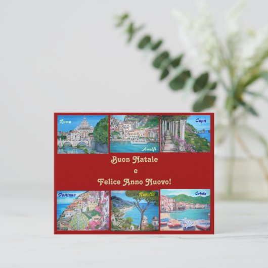 Carte postale Joyeuses Fêtes (Debout devant)