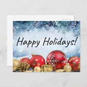 Carte postale Joyeuses Fêtes (Devant / Derrière)