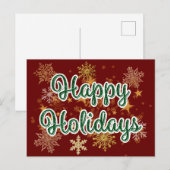 Carte Postale Joyeuses fêtes (Devant / Derrière)