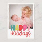 Carte Postale Joyeuses fêtes avec photo voeux de Noël (Devant)