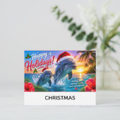 Carte Postale Joyeuses fêtes avec thème de Noël (Debout devant)