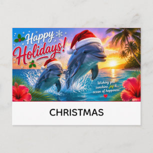Carte Postale Joyeuses fêtes avec thème de Noël