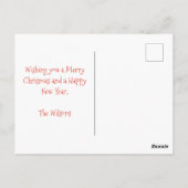 Carte Postale Joyeuses fêtes - Bons lapins d'hiver - Noël (Dos)