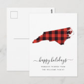 Carte Postale Joyeuses fêtes | Caroline du Nord Chaude (Devant / Derrière)