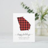 Carte Postale Joyeuses fêtes | Chaleureux souhaits Géorgie (Debout devant)